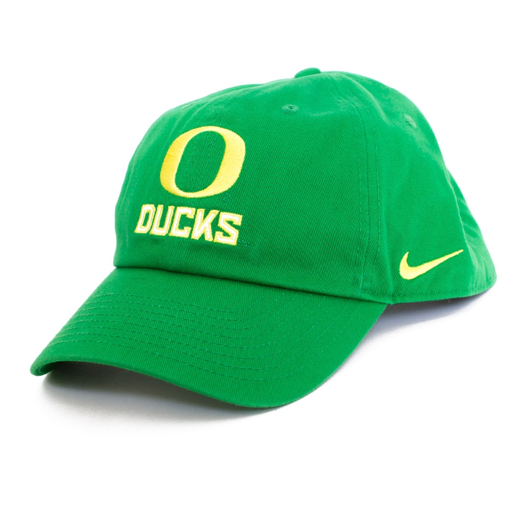 Classic Oregon O, Nike, Green, Curved Bill, Cotton, Accessories, Unisex, Football, Unstructured, Twill, Club, Sideline, Adjustable, Hat, 915763